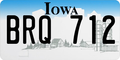 IA license plate BRQ712