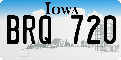 IA license plate BRQ720