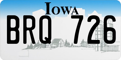 IA license plate BRQ726