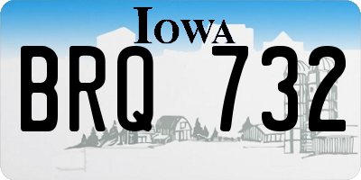 IA license plate BRQ732