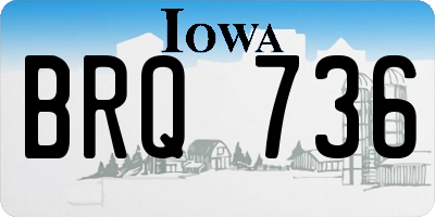 IA license plate BRQ736
