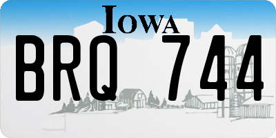 IA license plate BRQ744