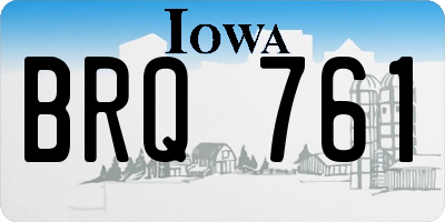 IA license plate BRQ761