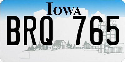 IA license plate BRQ765