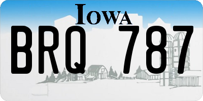 IA license plate BRQ787