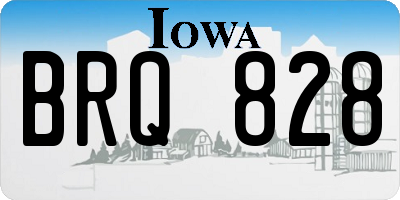 IA license plate BRQ828