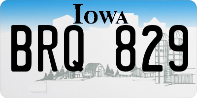 IA license plate BRQ829