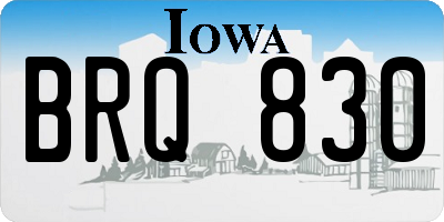IA license plate BRQ830