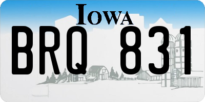 IA license plate BRQ831