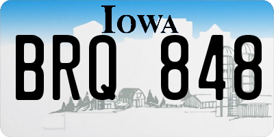 IA license plate BRQ848