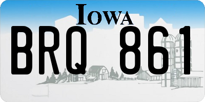 IA license plate BRQ861
