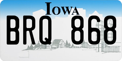 IA license plate BRQ868