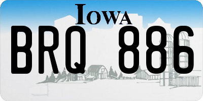 IA license plate BRQ886