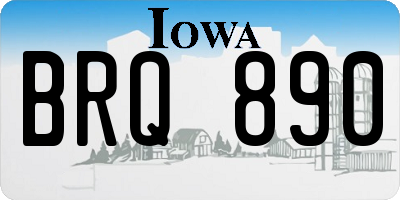 IA license plate BRQ890