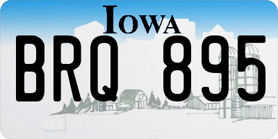 IA license plate BRQ895