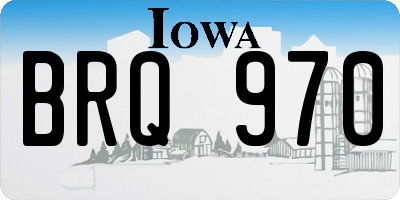 IA license plate BRQ970
