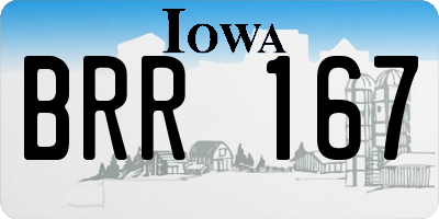 IA license plate BRR167