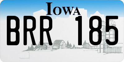 IA license plate BRR185