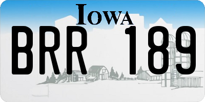 IA license plate BRR189