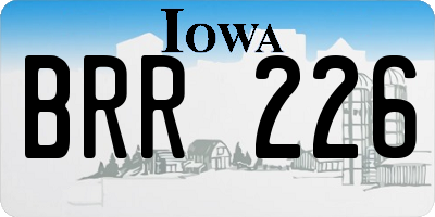 IA license plate BRR226