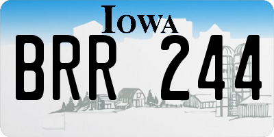 IA license plate BRR244
