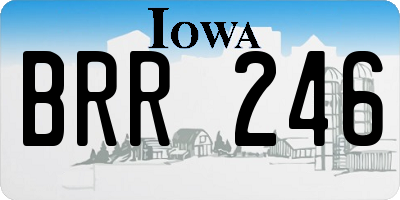 IA license plate BRR246