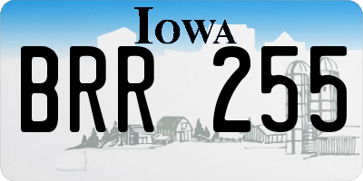 IA license plate BRR255