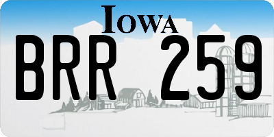 IA license plate BRR259