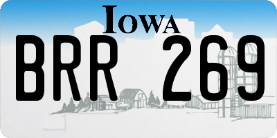 IA license plate BRR269