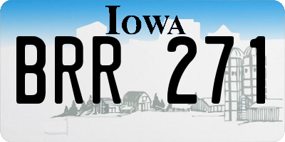 IA license plate BRR271