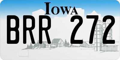 IA license plate BRR272