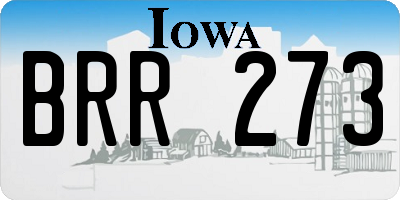 IA license plate BRR273