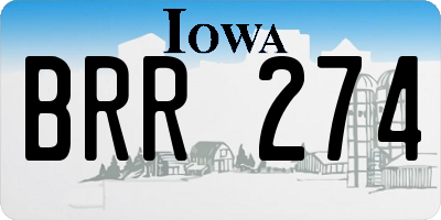 IA license plate BRR274
