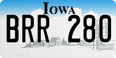 IA license plate BRR280