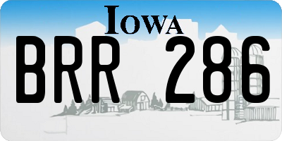 IA license plate BRR286