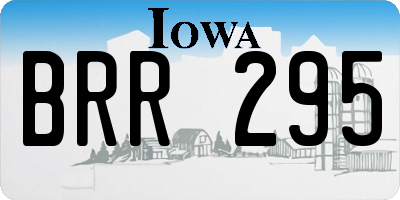 IA license plate BRR295