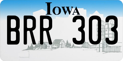 IA license plate BRR303