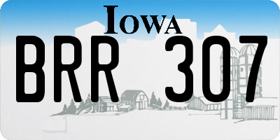IA license plate BRR307