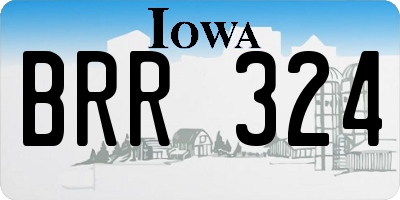 IA license plate BRR324