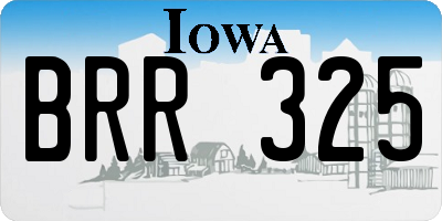 IA license plate BRR325