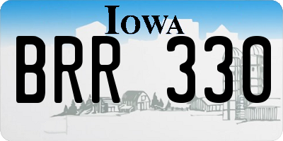 IA license plate BRR330