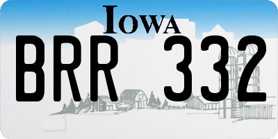 IA license plate BRR332