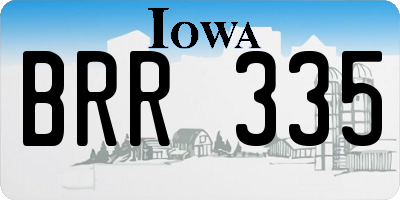IA license plate BRR335