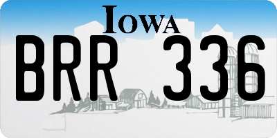 IA license plate BRR336