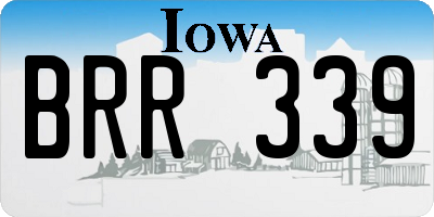 IA license plate BRR339