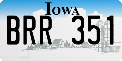 IA license plate BRR351