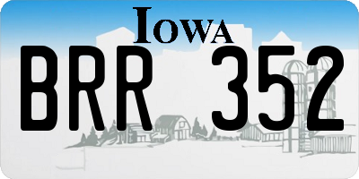 IA license plate BRR352
