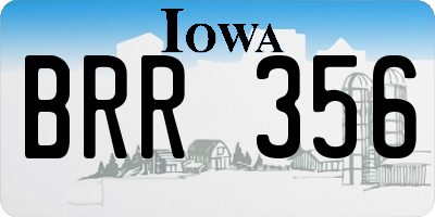 IA license plate BRR356