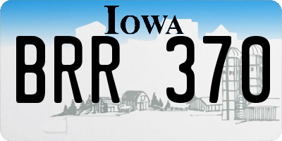 IA license plate BRR370