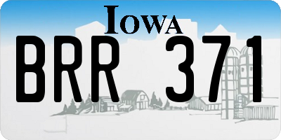 IA license plate BRR371